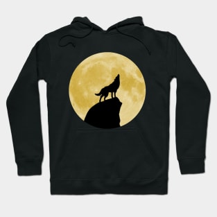 Wolf Howling at the Moon Hoodie